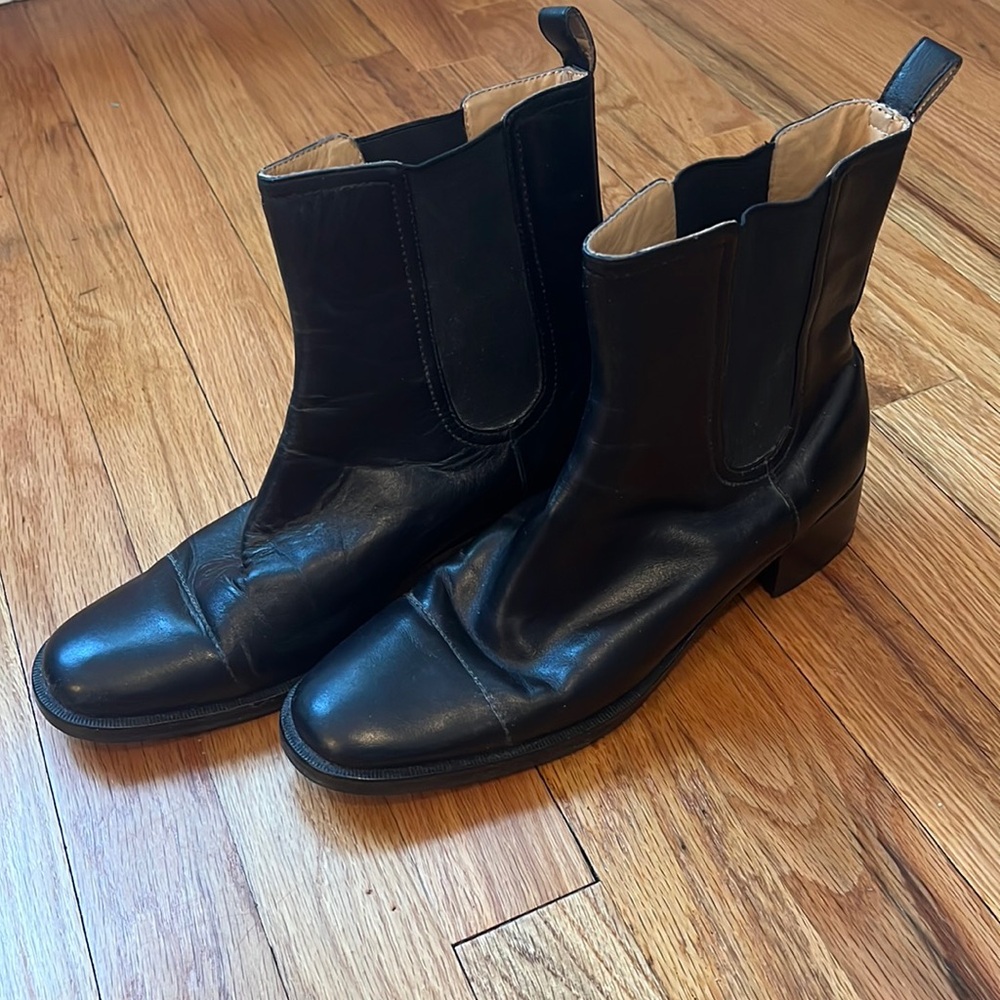 Lands’ End black booties size women’s 8